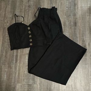 Express high waisted wide leg pants set